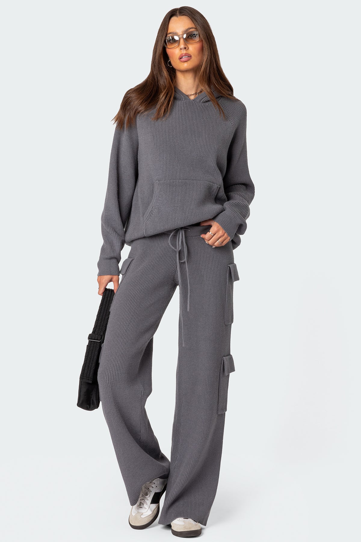 Wynter Knit Cargo Pants - GRAY
