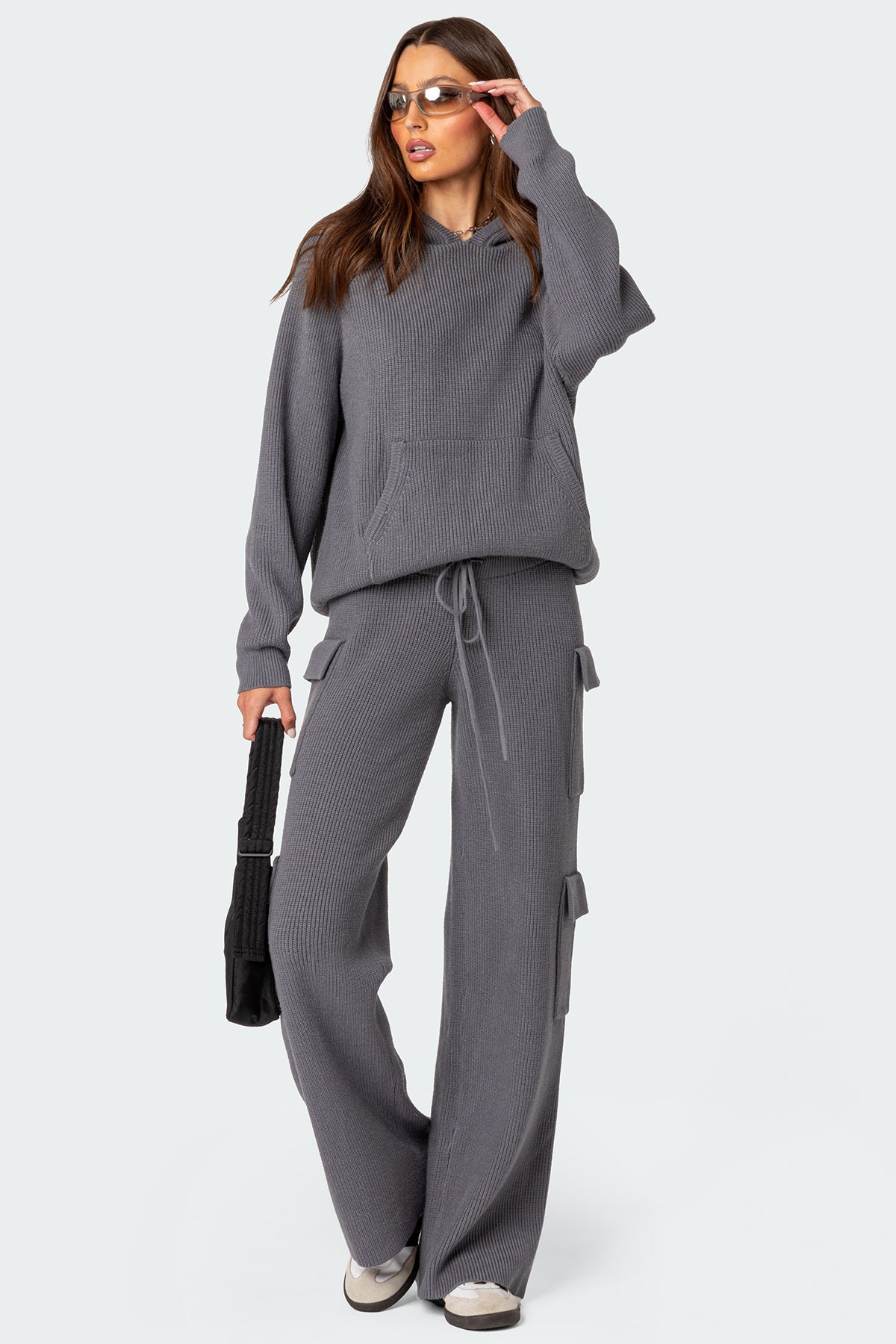 Wynter Knit Cargo Pants - GRAY
