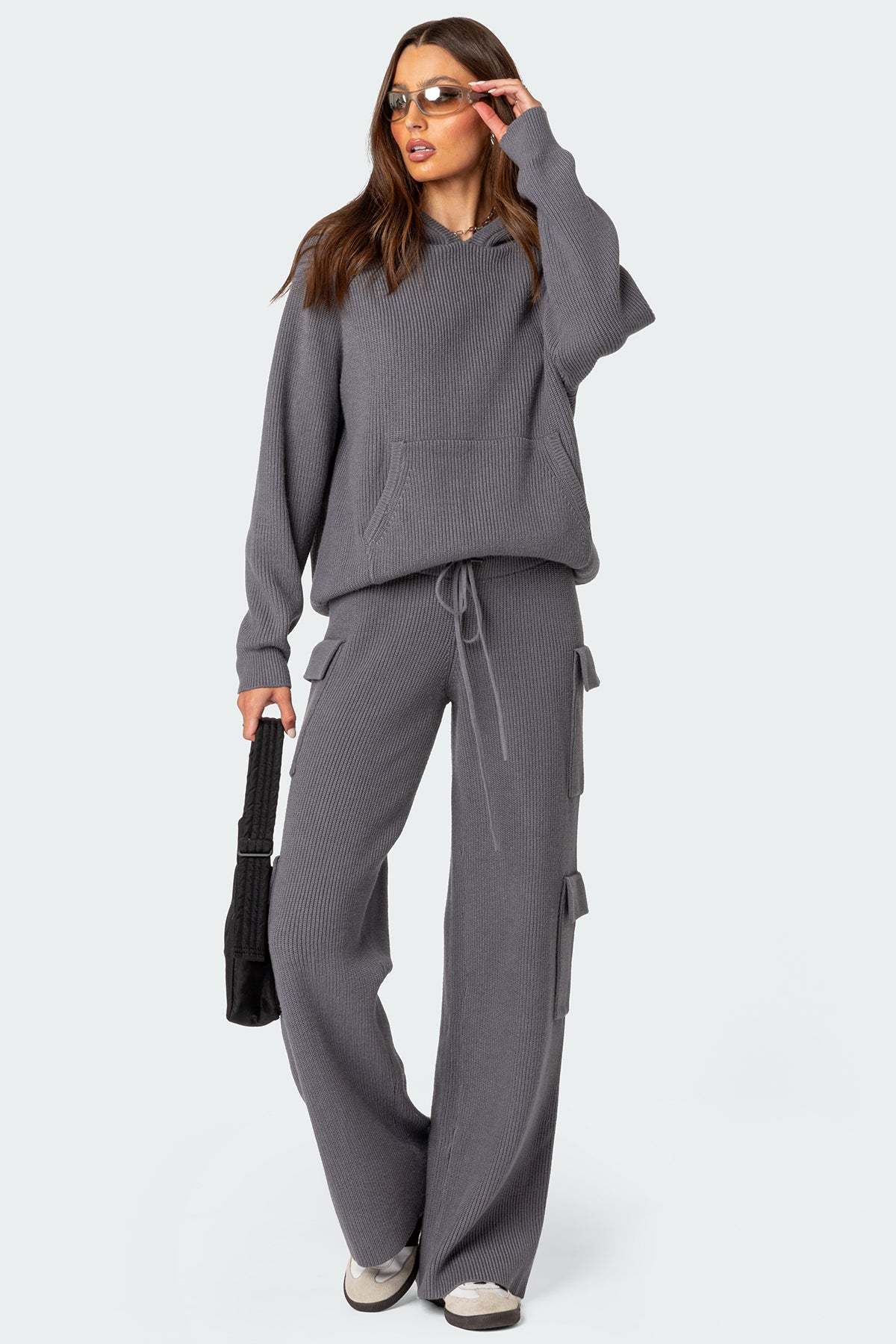 Wynter Knit Cargo Pants - GRAY