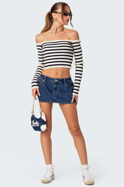 Miranda Off Shoulder Knit Top - MIX