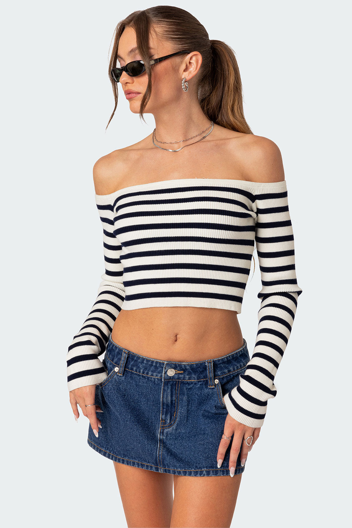 Miranda Off Shoulder Knit Top - MIX
