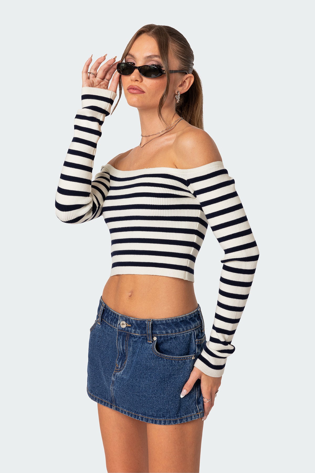Miranda Off Shoulder Knit Top - MIX