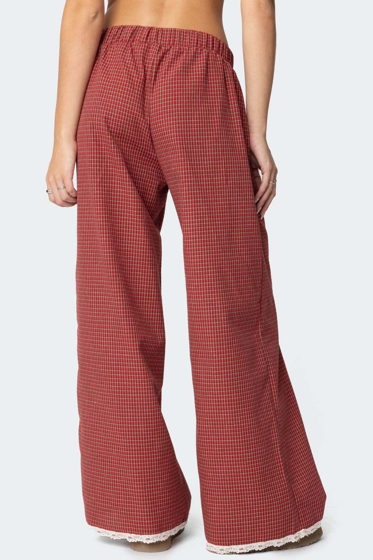 Dakota Plaid Pants - RED