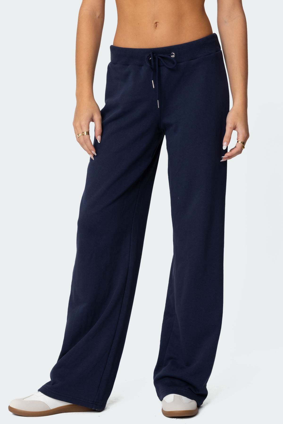 Quinn Straight Leg Sweatpants - NAVY