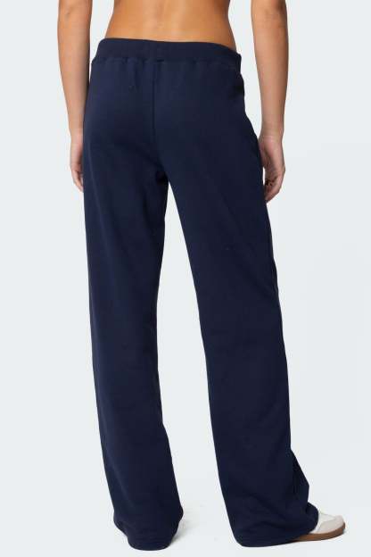 Quinn Straight Leg Sweatpants - NAVY
