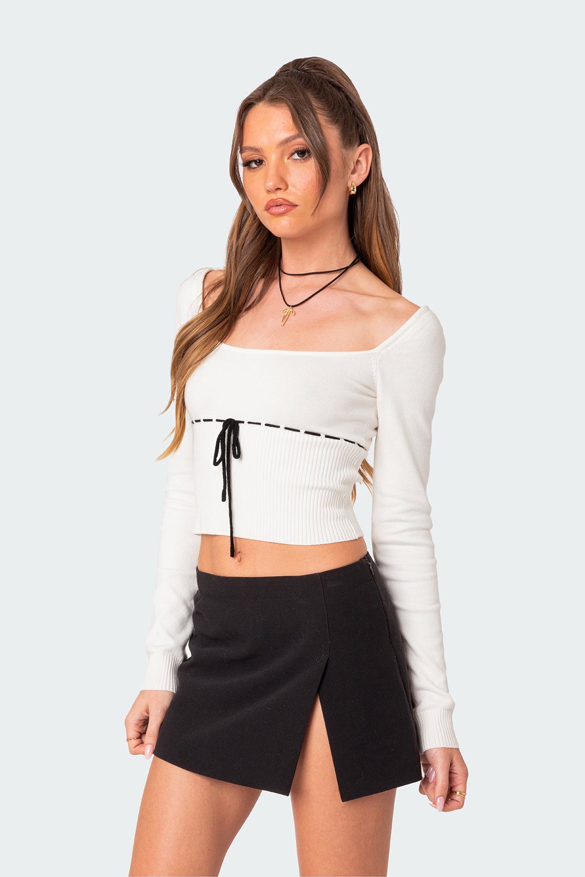 Natasha Knit Top - WHITE