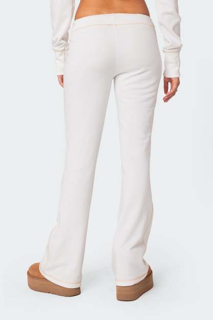 Alexia Low Rise Sweatpants - WHITE