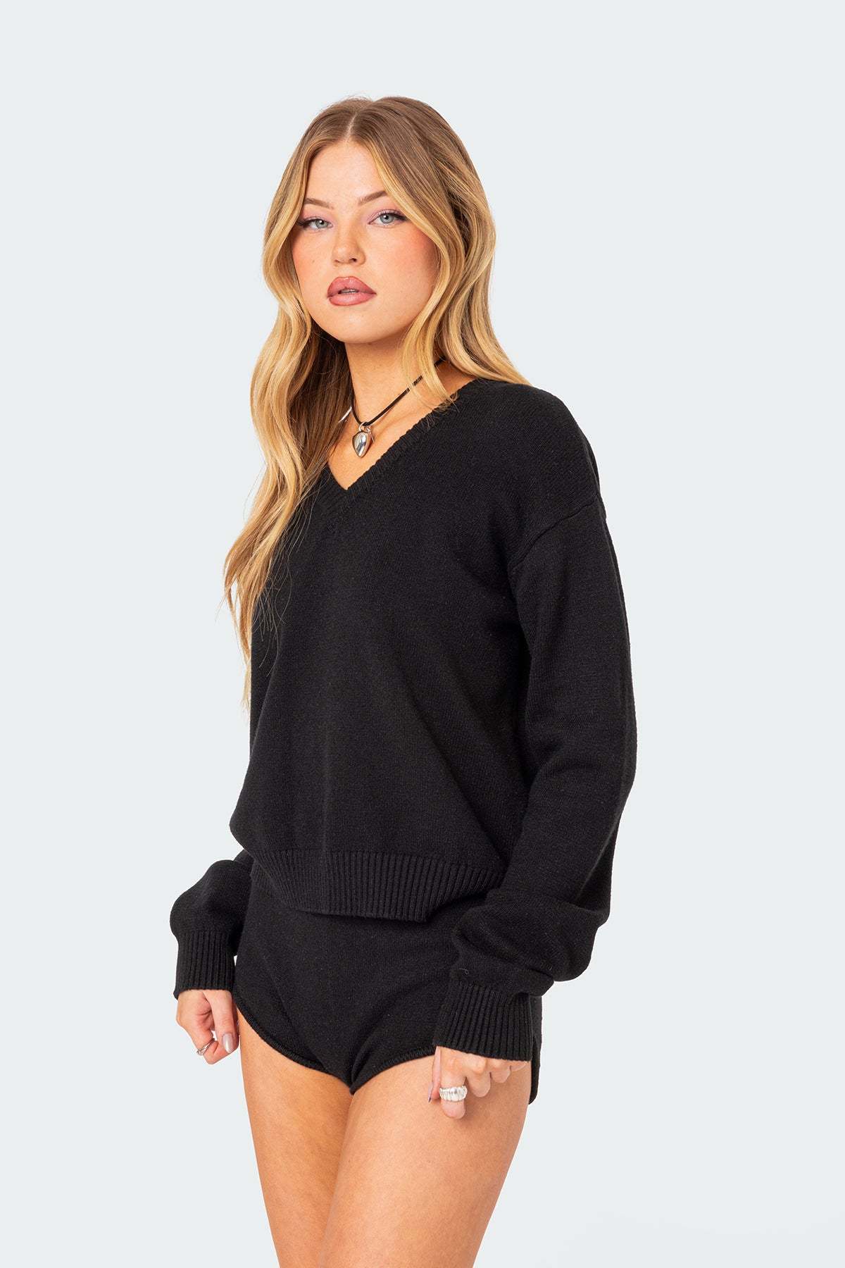Comfort Club Oversized Sweater - BLACK