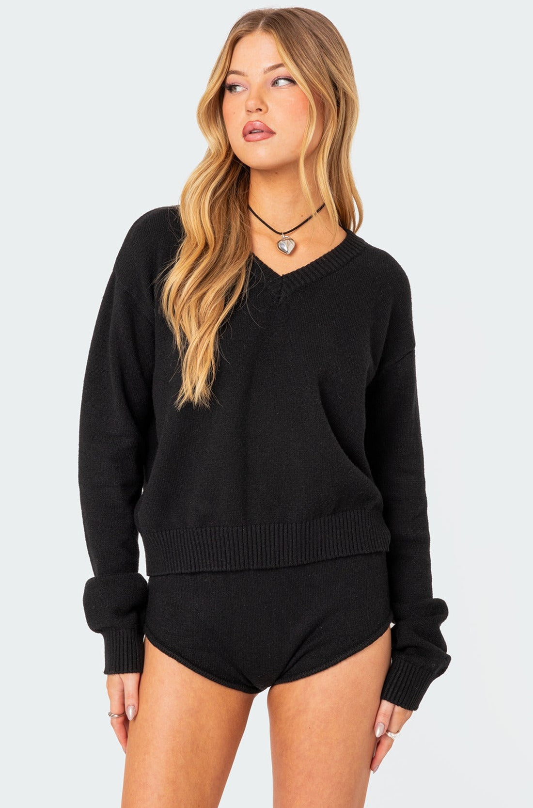 Comfort Club Oversized Sweater - BLACK