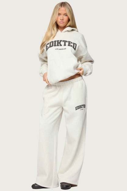 Edikted LA Sweatpants - GRAY MELANGE