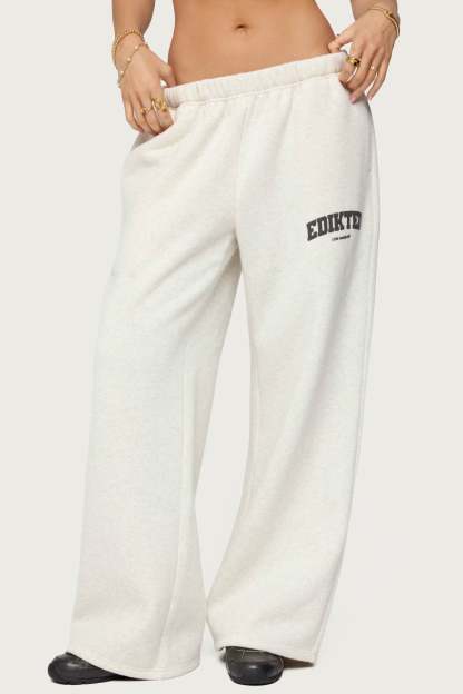 Edikted LA Sweatpants - GRAY MELANGE