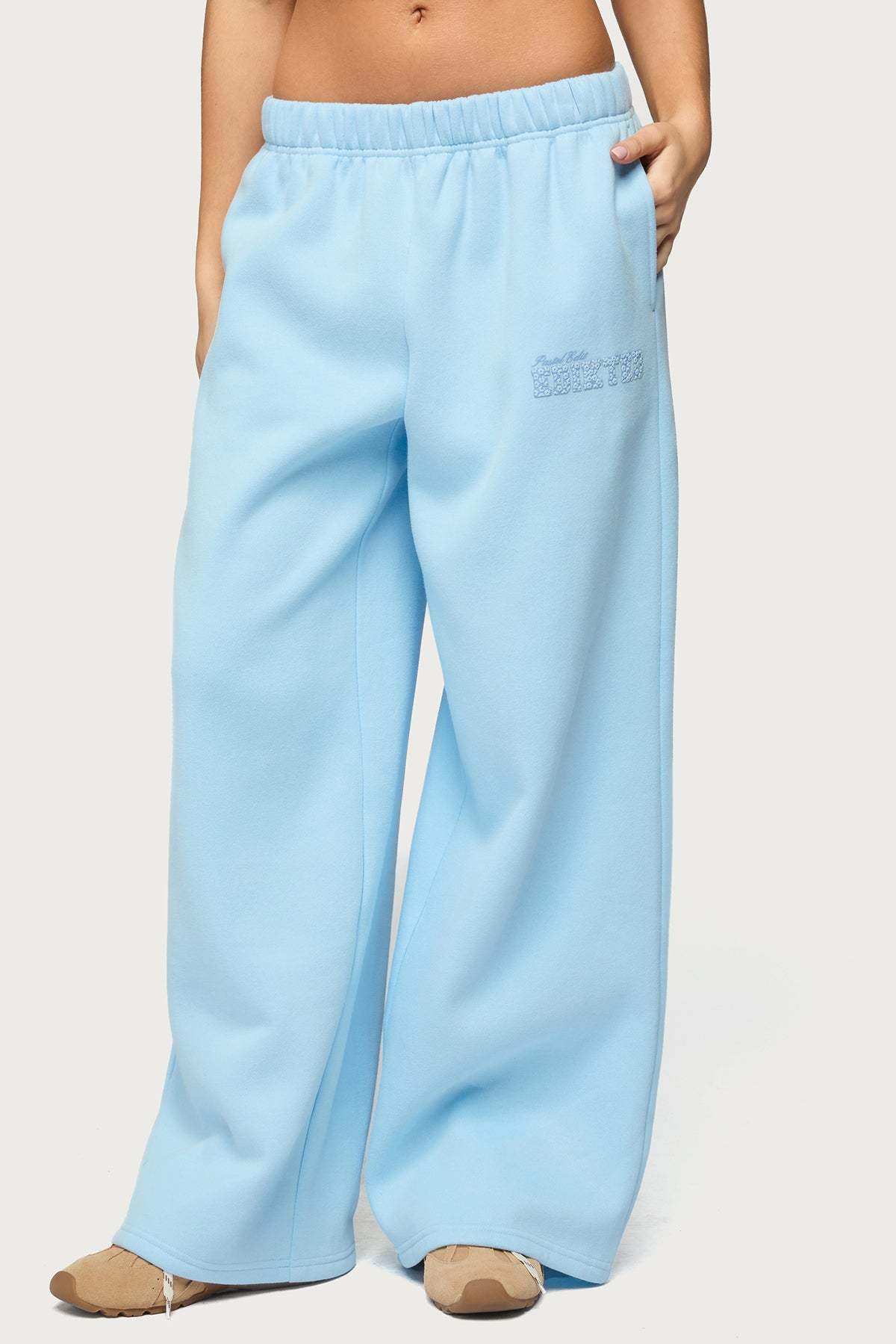 Pastel Edit Edikted Sweatpants - LIGHT-BLUE