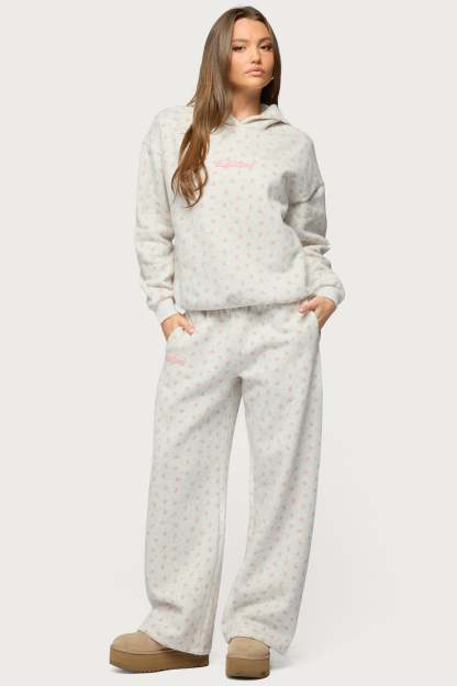 Flower Power Sweatpants - LIGHT-GRAY-MELANGE