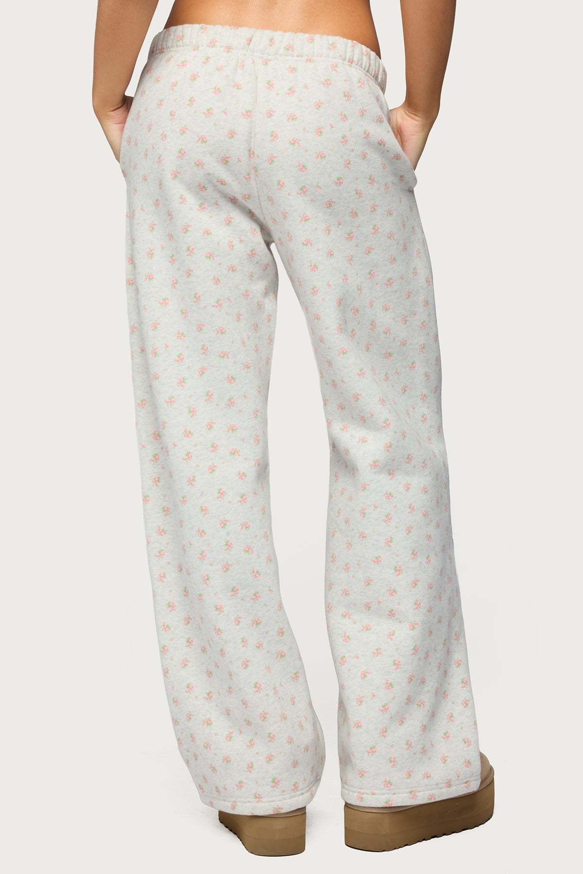 Flower Power Sweatpants - LIGHT-GRAY-MELANGE