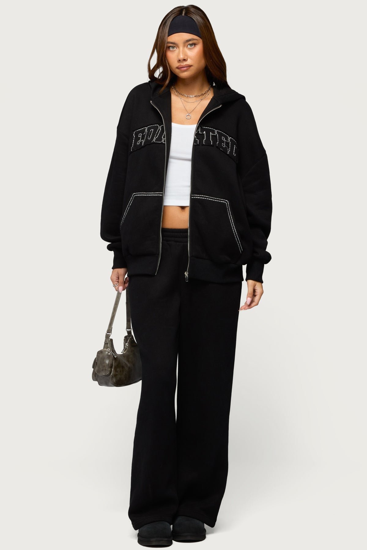Forever Edikted Sweatpants - BLACK
