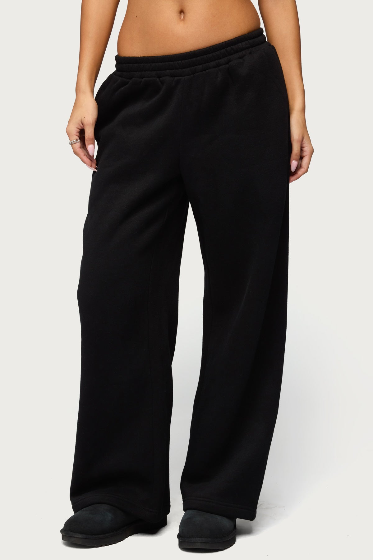 Forever Edikted Sweatpants - BLACK