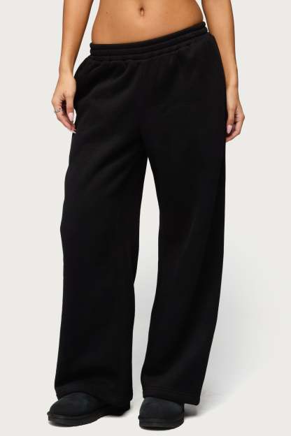 Forever Edikted Sweatpants - BLACK