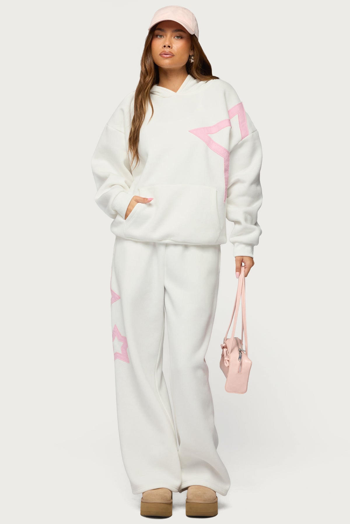 Starly Straight Leg Sweatpants - WHITE