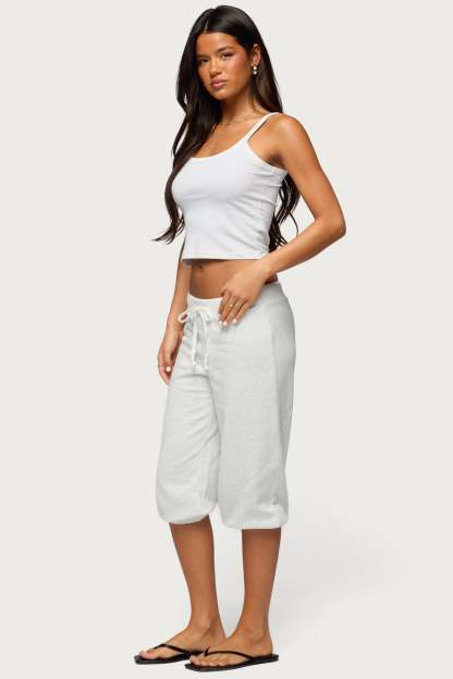 Deana Capri Sweatpants - LIGHT-GRAY-MELANGE