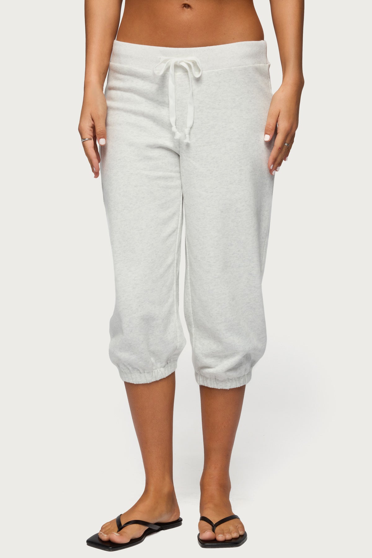 Deana Capri Sweatpants - LIGHT-GRAY-MELANGE