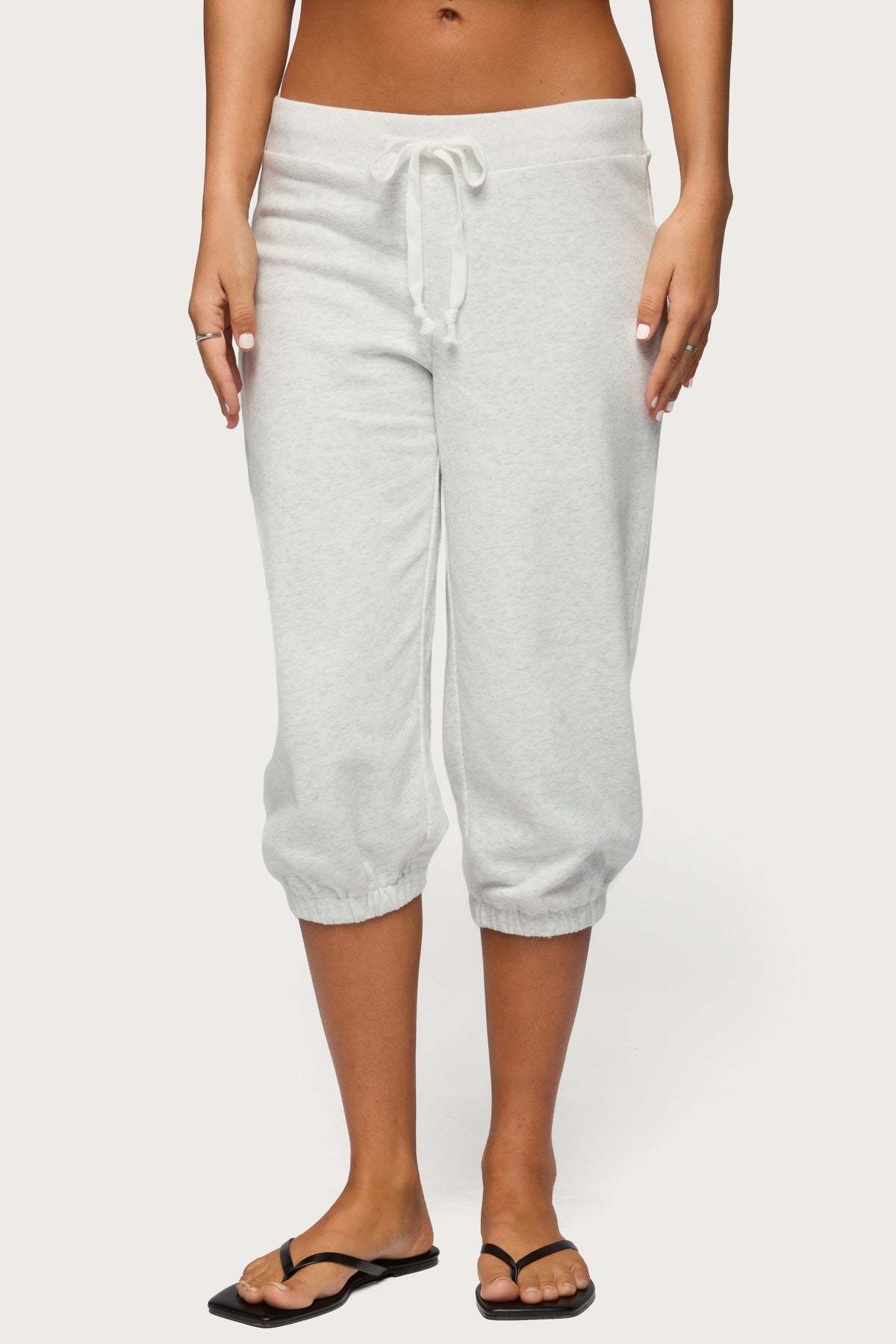 Deana Capri Sweatpants - LIGHT-GRAY-MELANGE