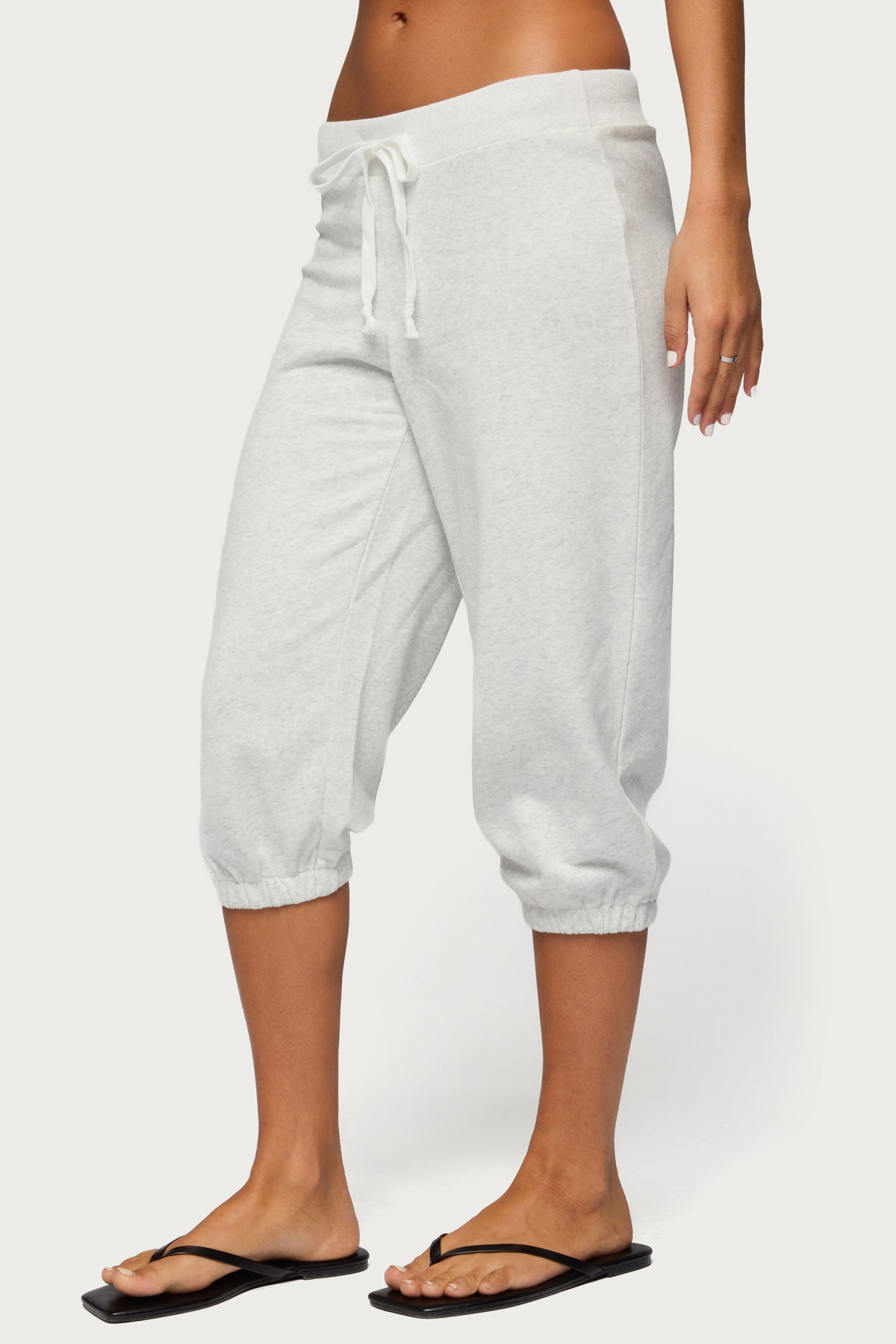 Deana Capri Sweatpants - LIGHT-GRAY-MELANGE