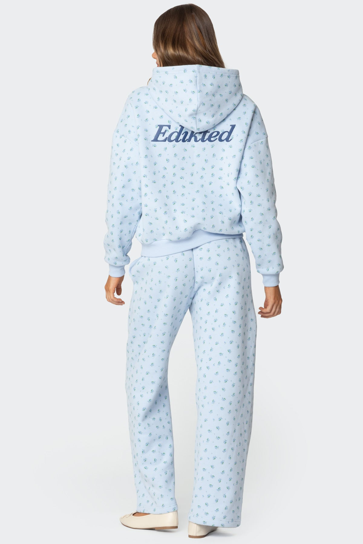 Flower Power Sweatpants - LIGHT BLUE