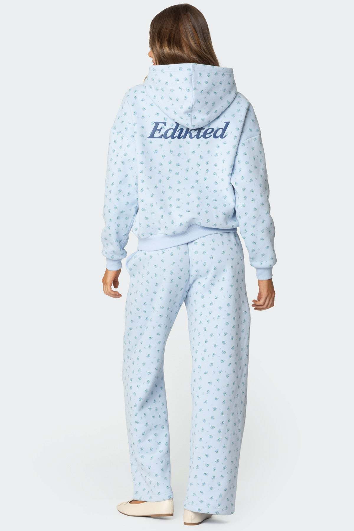 Flower Power Sweatpants - LIGHT BLUE