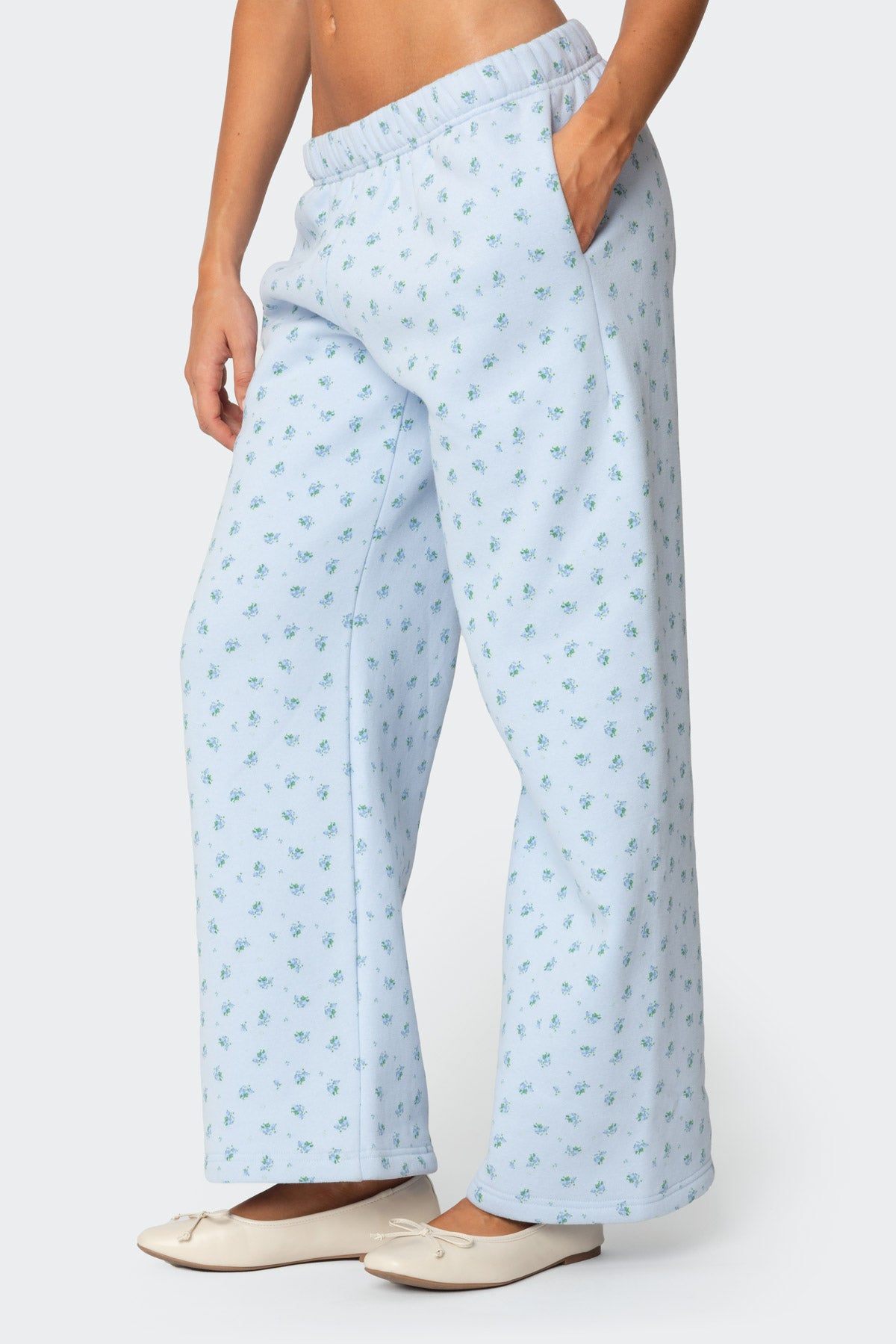 Flower Power Sweatpants - LIGHT BLUE