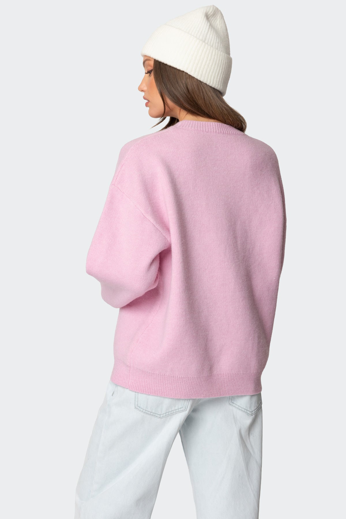 Apres Ski Oversized Sweater - PINK