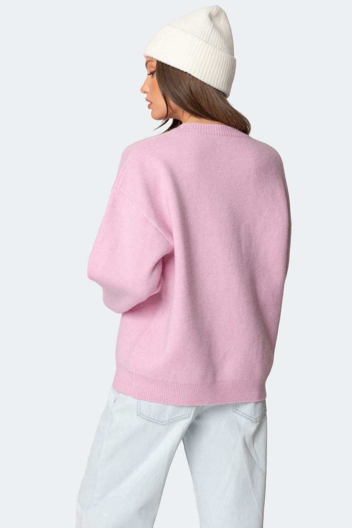Apres Ski Oversized Sweater - PINK