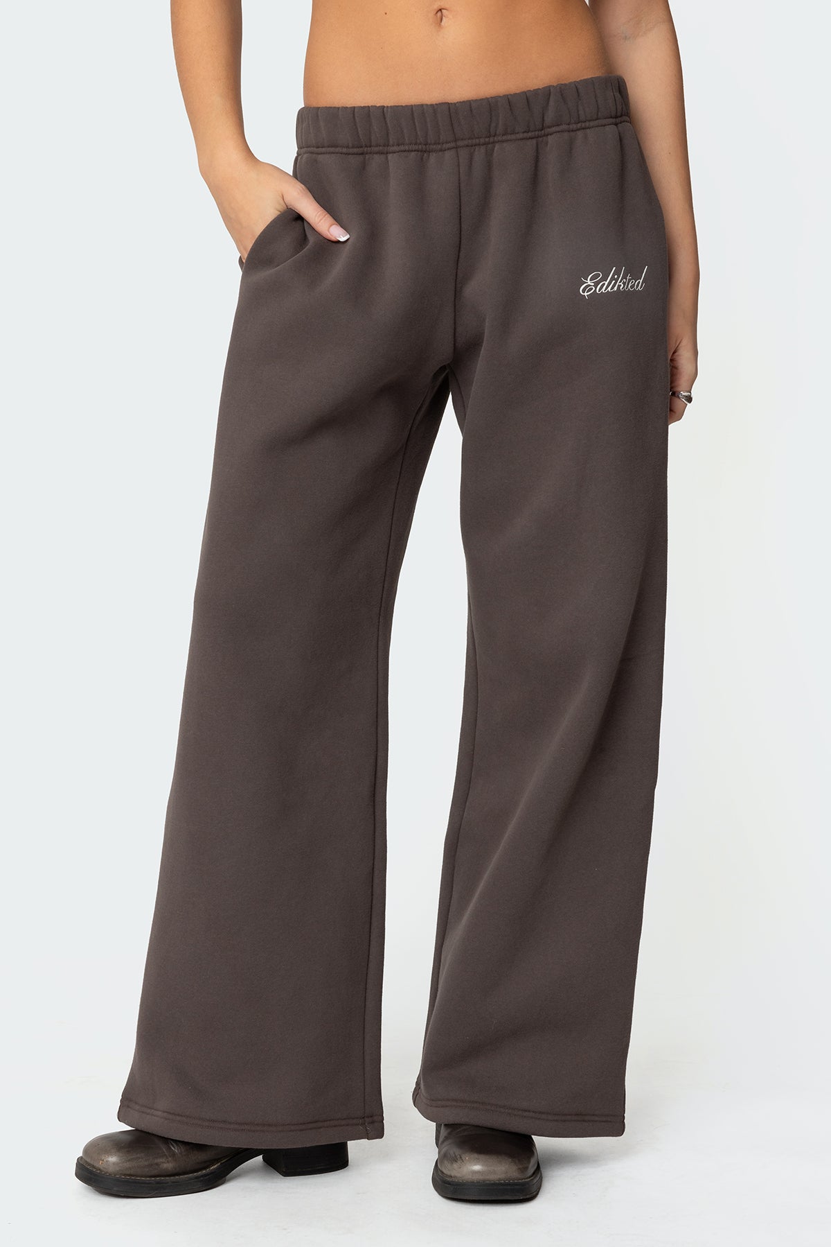 We're Edikted Sweatpants - DARK GRAY