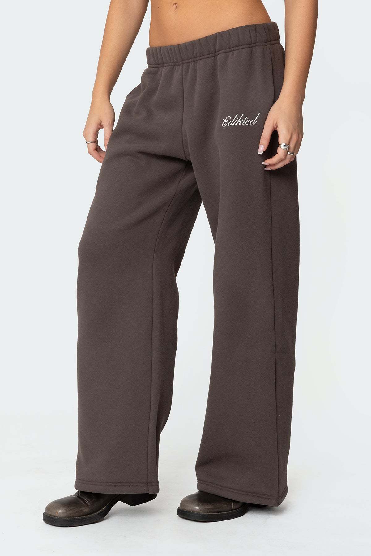 We're Edikted Sweatpants - DARK GRAY