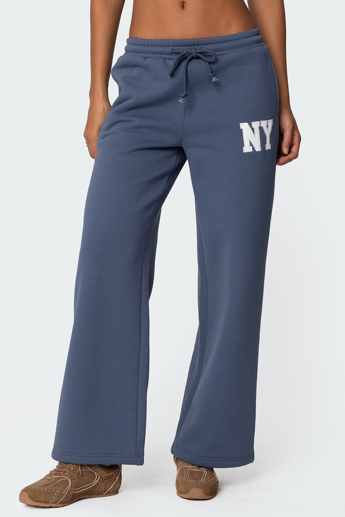 Ny Wide Leg Sweatpants - BLUE