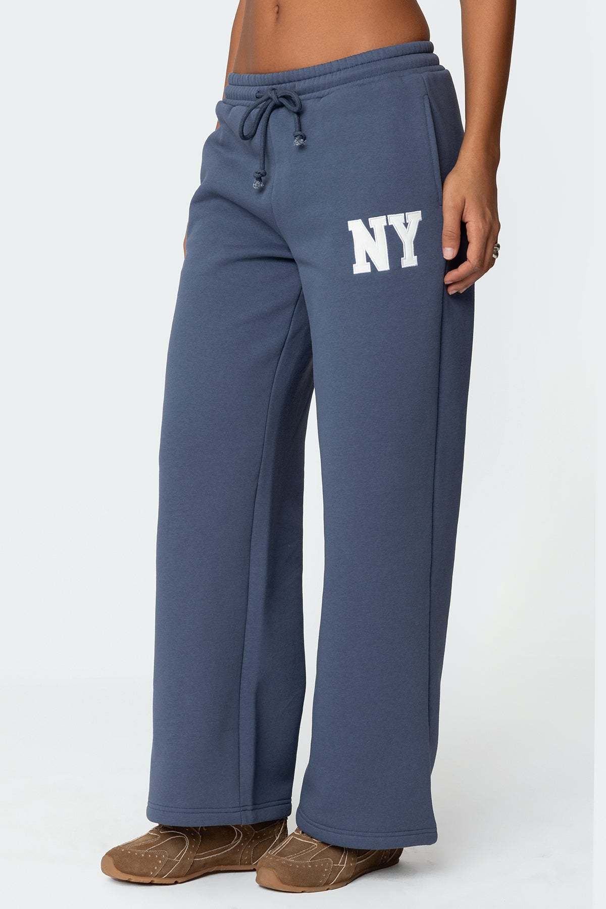 Ny Wide Leg Sweatpants - BLUE