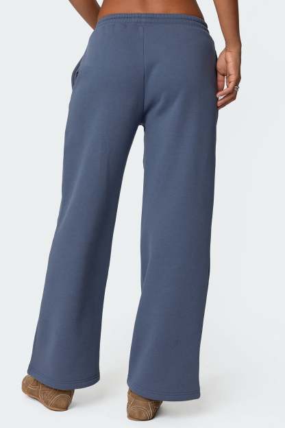Ny Wide Leg Sweatpants - BLUE