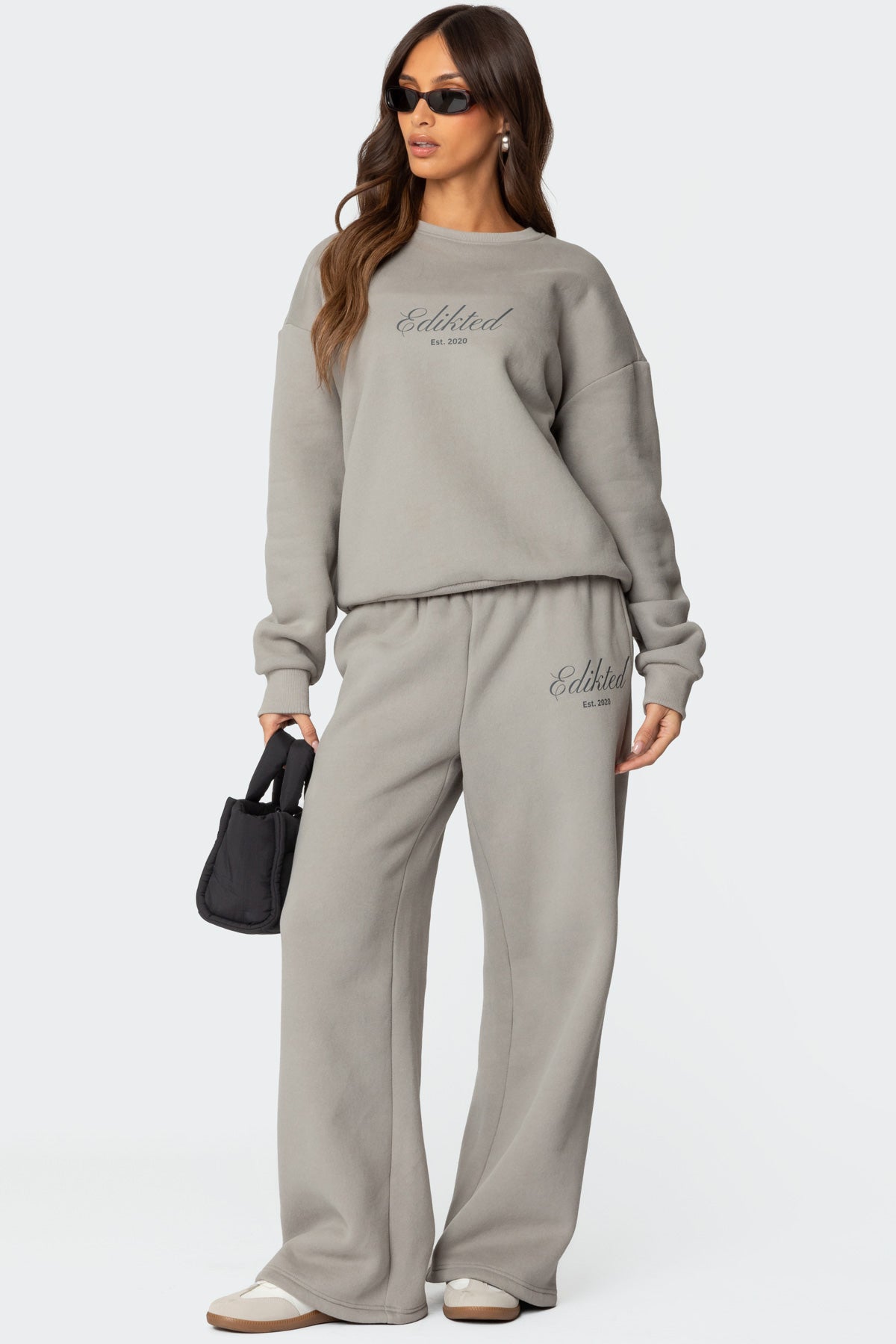 Get Edikted Sweatpants - GRAY