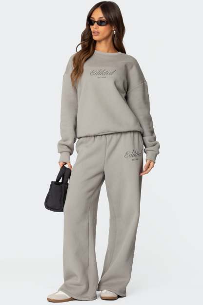 Get Edikted Sweatpants - GRAY