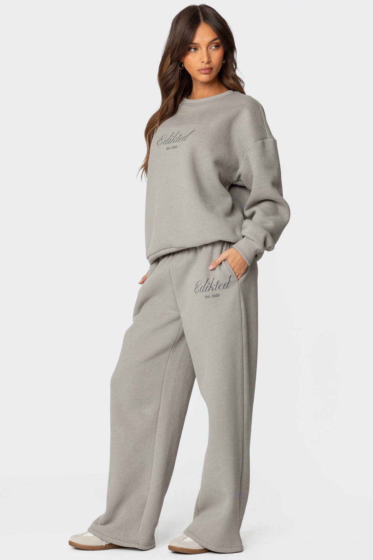 Get Edikted Sweatpants - GRAY