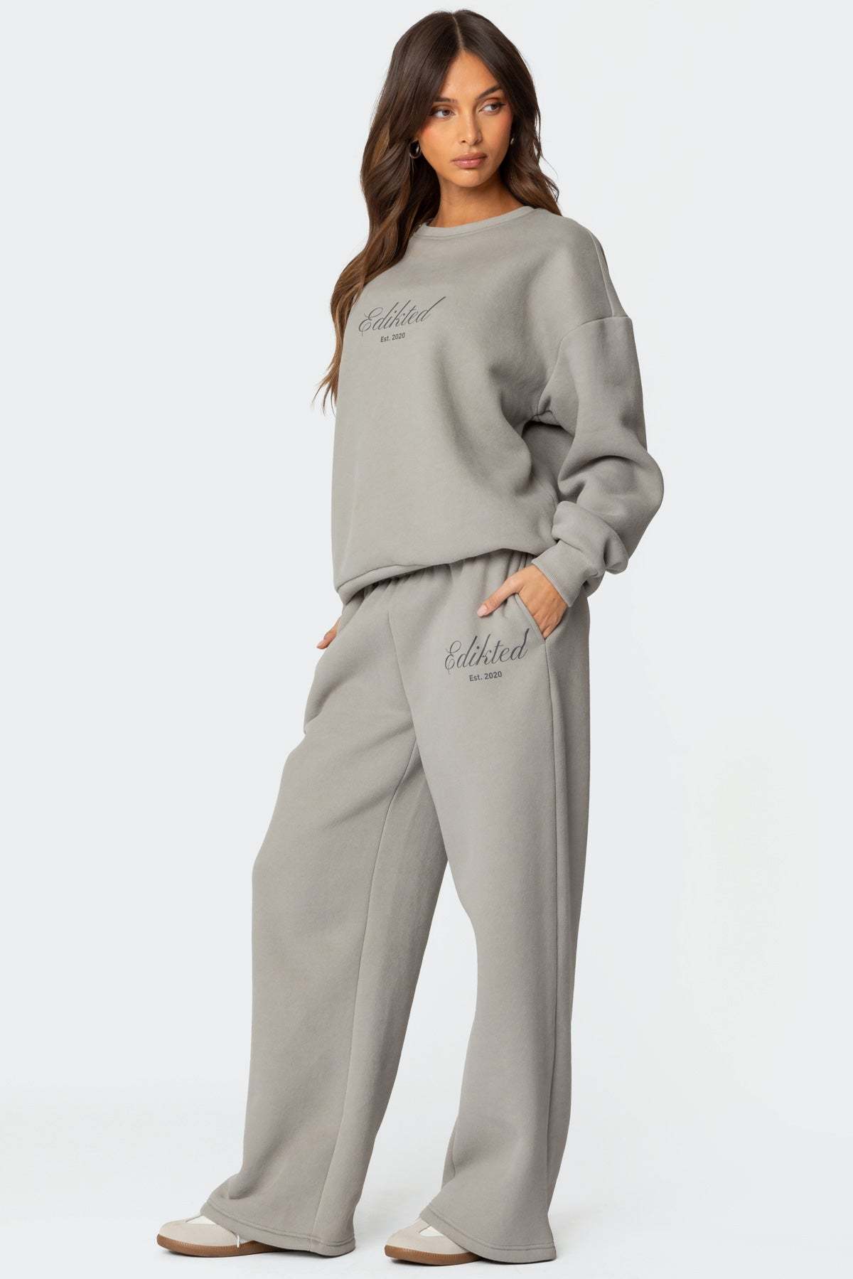 Get Edikted Sweatpants - GRAY