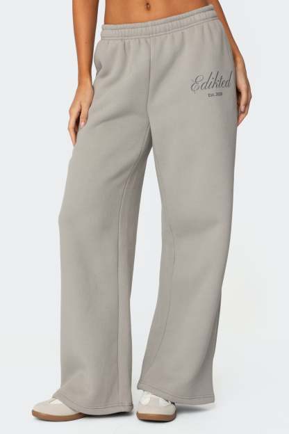 Get Edikted Sweatpants - GRAY