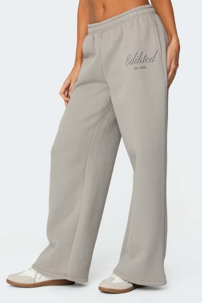 Get Edikted Sweatpants - GRAY