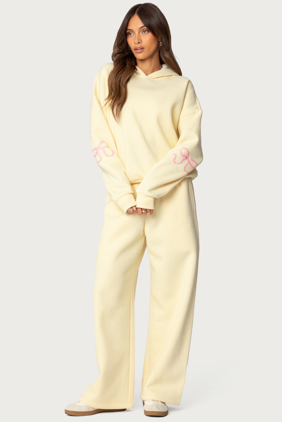 Bonney Bow Detail Sweatpants - YELLOW