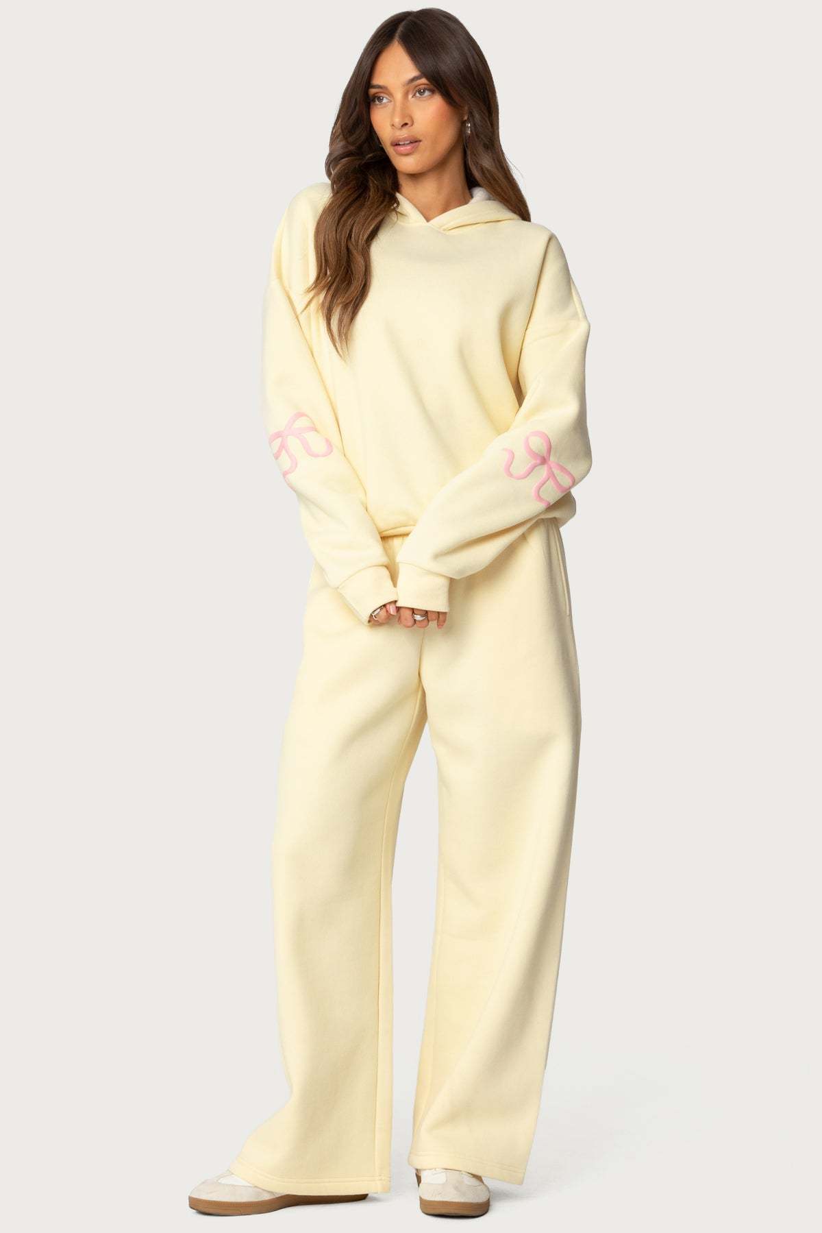 Bonney Bow Detail Sweatpants - YELLOW