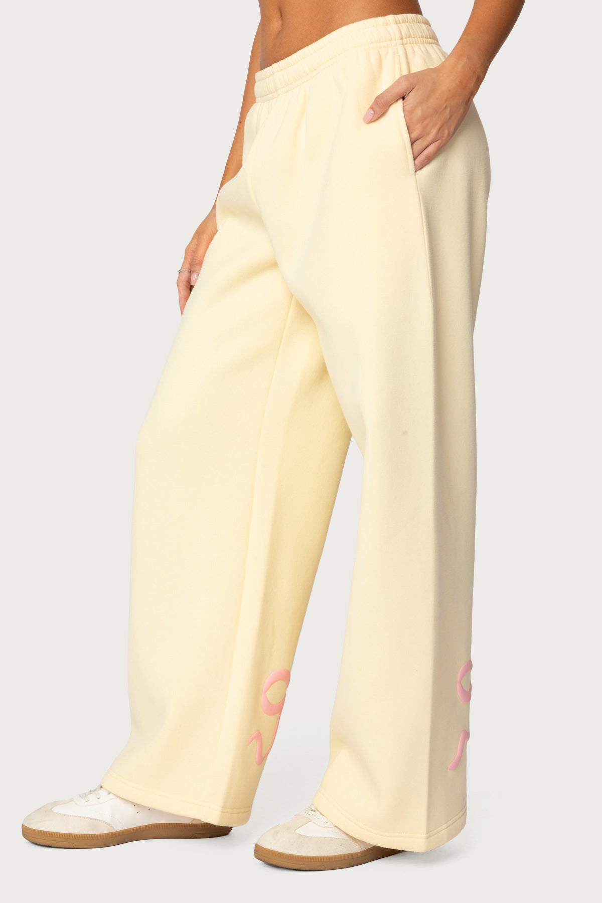Bonney Bow Detail Sweatpants - YELLOW