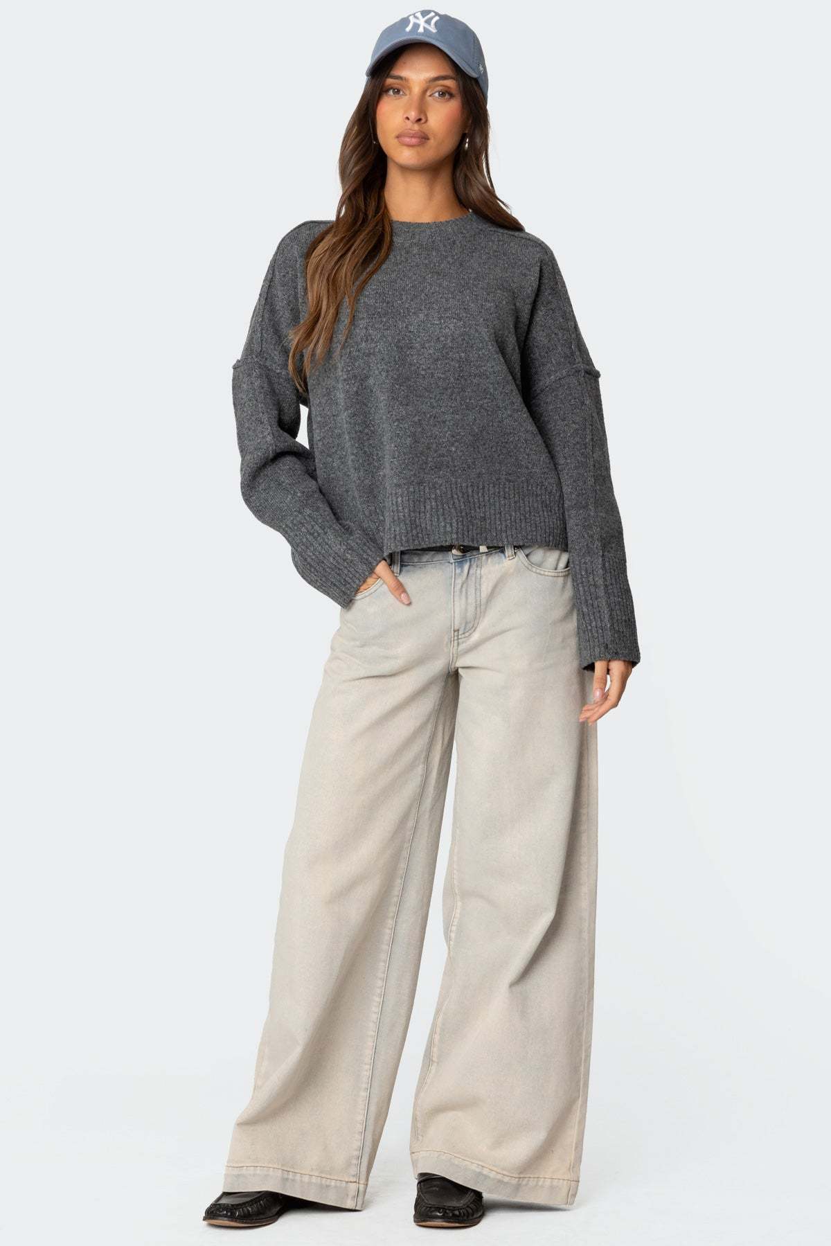 Shirley Oversized Sweater - DARK GRAY
