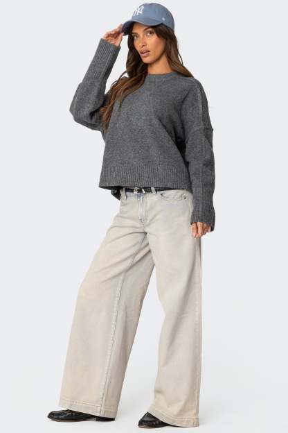 Shirley Oversized Sweater - DARK GRAY