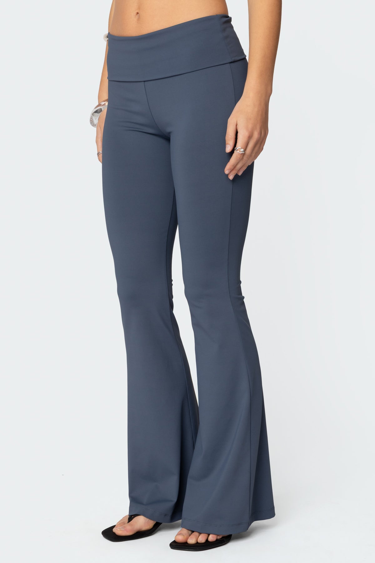 Jayna Fold Over Leggings - BLUE