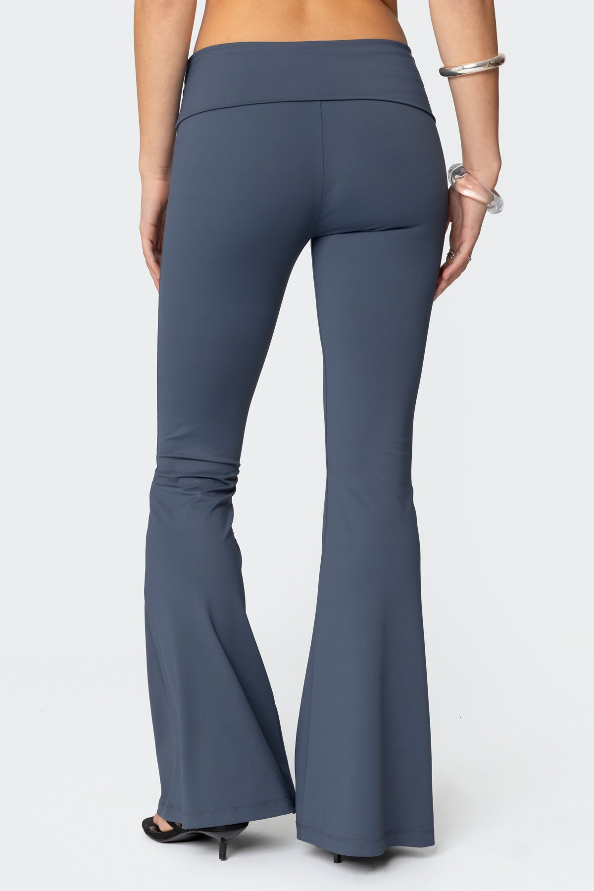 Jayna Fold Over Leggings - BLUE