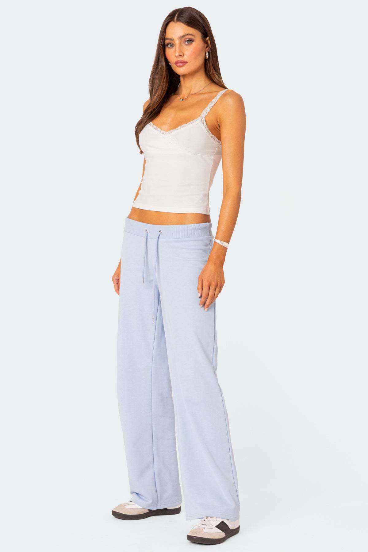 Quinn Straight Leg Sweatpants - LIGHT BLUE